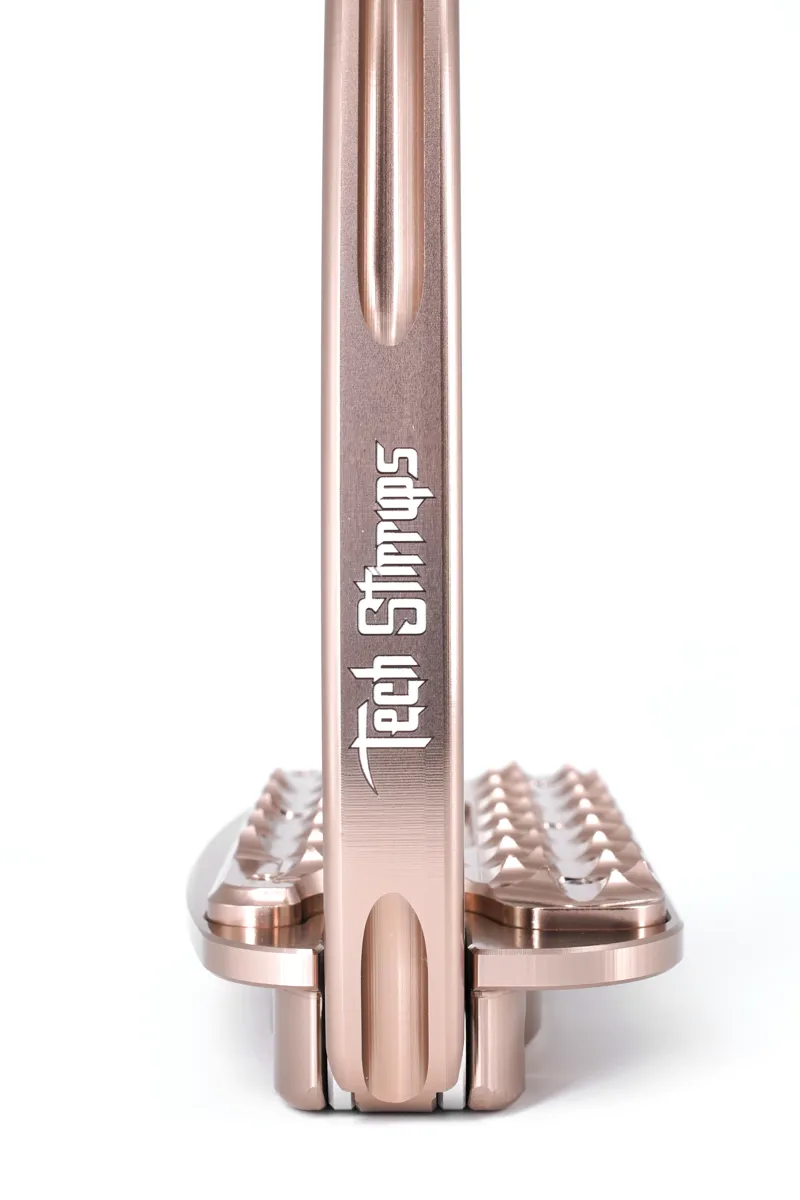 Tech Venice Medium Sloped Safety Stirrups-Silver/Rose Gold-1